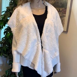 Sweater by Ransom draped w/fur collar Sz xlg